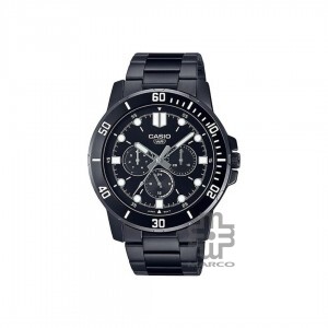 Casio General MTP-VD300B-1E Black Stainless Steel Band Men Watch