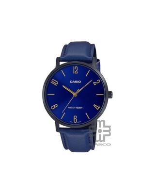 Casio General MTP-VT01BL-2B Blue Leather Band Men Watch
