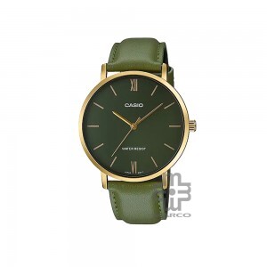 Casio General MTP-VT01GL-3B Green Leather Band Men Watch