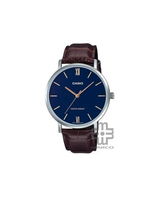 Casio General MTP-VT01L-2B Brown Leather Band Men Watch