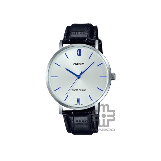 Casio General MTP-VT01L-7B1 Black Leather Band Men Watch