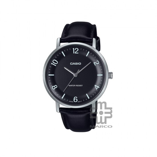 Casio General MTP-VT03L-1B Black Leather Band Men Watch
