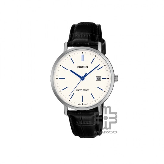 Casio General MTP-VT05L-7E Black Leather Band Men Watch