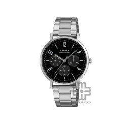 Casio General MTP-VT06D-1B Silver Stainless Steel Band Men Watch