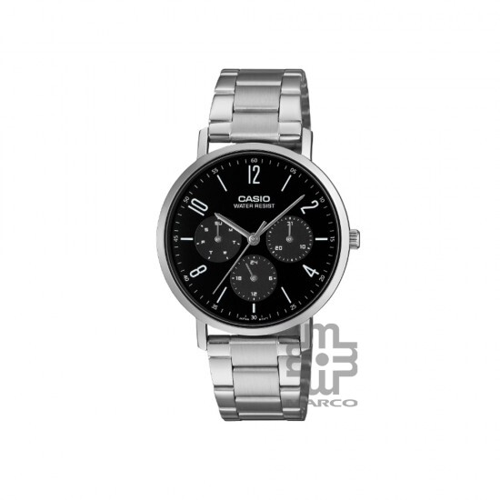 Casio General MTP-VT06D-1B Silver Stainless Steel Band Men Watch