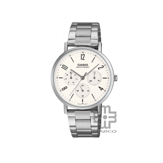 Casio General MTP-VT06D-7B Silver Stainless Steel Band Men Watch