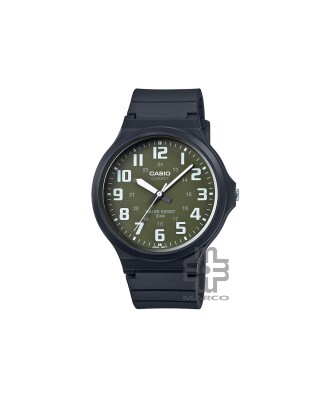 Casio General MW-240-3BV Black Resin Band Men Watch