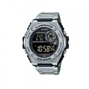 Casio General MWD-100HD-1BV Silver Stainless Steel Band Men Watch