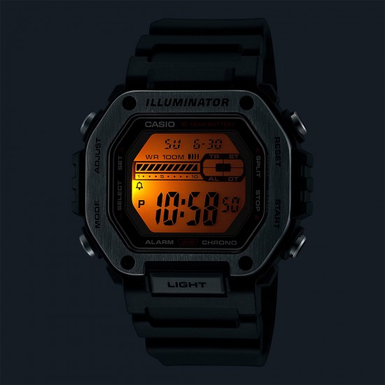 Casio General MWD-110H-1AV Black Resin Band Men Watch