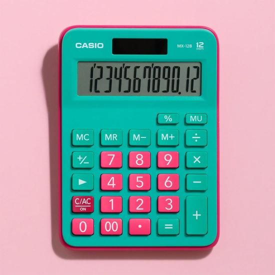 CASIO CALCULATOR MX-12B (Green & Red) CASIO CALCULATOR MX-12B (Green & Red)