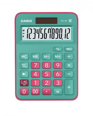 CASIO CALCULATOR MX-12B (Green & Red)