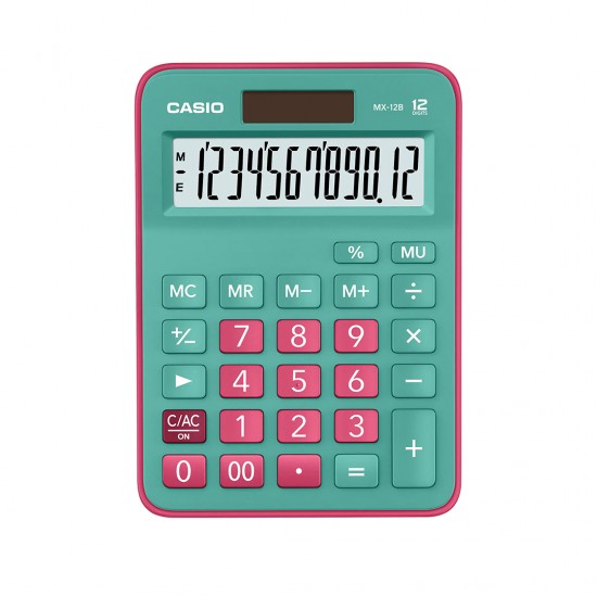 CASIO CALCULATOR MX-12B (Green & Red) CASIO CALCULATOR MX-12B (Green & Red)