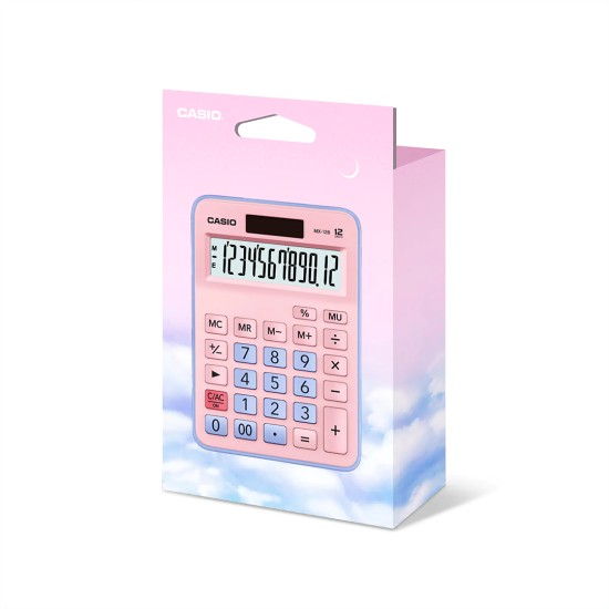 CASIO CALCULATOR MX-12B (Pink & Light Blue) CASIO CALCULATOR MX-12B (Pink & Light Blue)