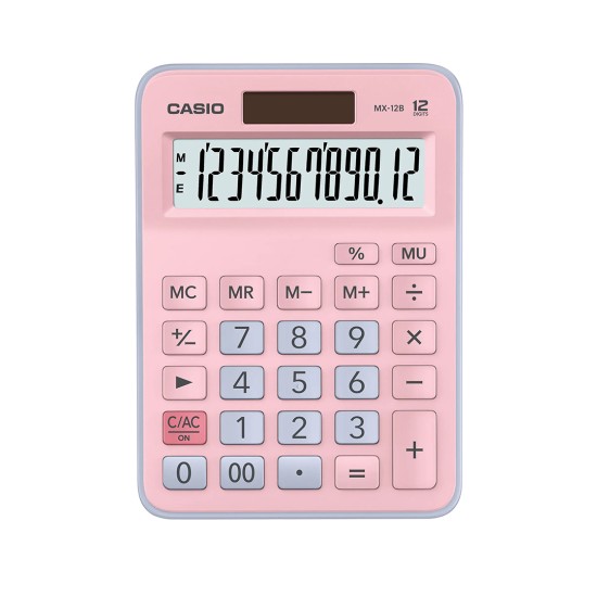 CASIO CALCULATOR MX-12B (Pink & Light Blue) CASIO CALCULATOR MX-12B (Pink & Light Blue)
