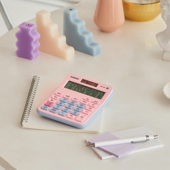 CASIO CALCULATOR MX-12B (Pink & Light Blue) CASIO CALCULATOR MX-12B (Pink & Light Blue)