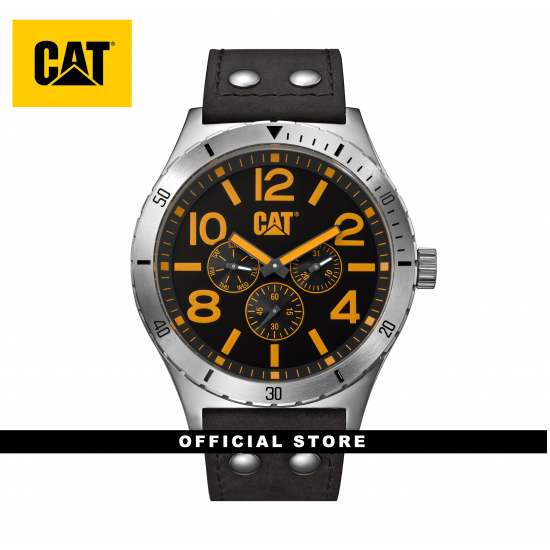 CAT CAMDEN 48MM NI-149-34-137 BLACK LEATHER STRAP MEN WATCH CAT CAMDEN 48MM NI-149-34-137 BLACK LEATHER STRAP MEN WATCH