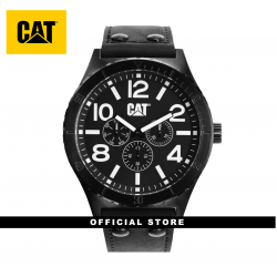 CAT CAMDEN MULTIFUNTIONS 48MM NI-169-34-131 BLACK LEATHER STRAP MEN WATCH