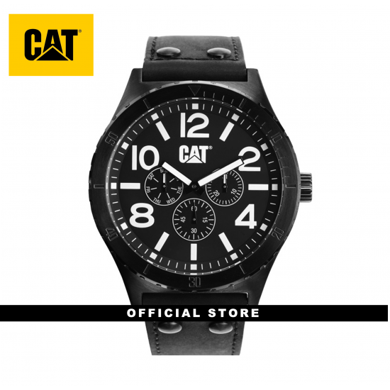 CAT CAMDEN MULTIFUNTIONS 48MM NI-169-34-131 BLACK LEATHER STRAP MEN WATCH CAT CAMDEN MULTIFUNTIONS 48MM NI-169-34-131 BLACK LEATHER STRAP MEN WATCH