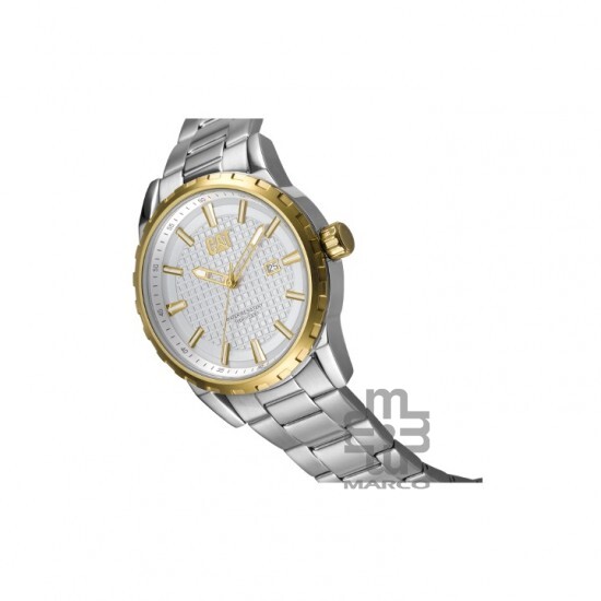 Caterpillar Architect NR-131-11-223 Silver Gold Stainless Steel Analog Watch | 44M | 2Y Warranty