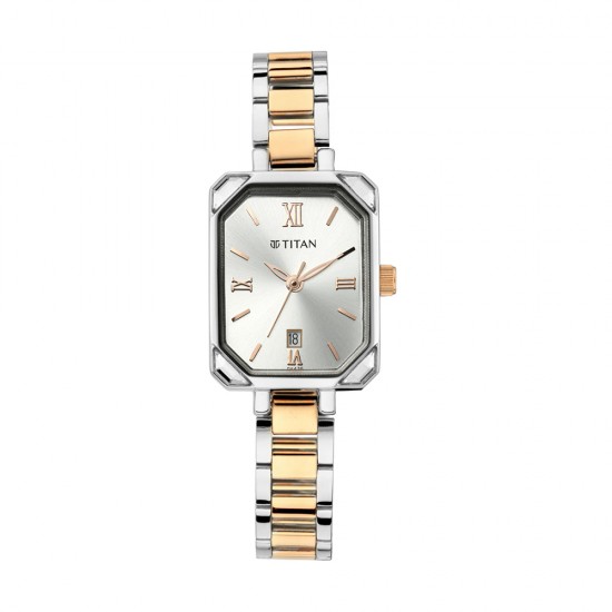 Titan Quartz NR2635KM01 Silver Dial Metal Strap Quartz Women's Watch Titan Quartz NR2635KM01 Silver Dial Metal Strap Quartz Women's Watch