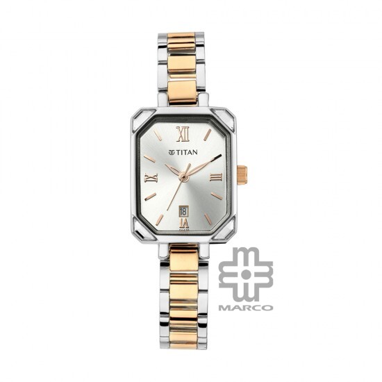 Titan Quartz NR2635KM01 Silver Dial Metal Strap Quartz Women's Watch