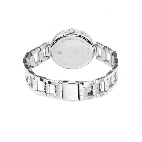 Titan Sparkle NS2480SM09 White Dial Stainless Steel Strap Quartz Women's Watch Titan Sparkle NS2480SM09 White Dial Stainless Steel Strap Quartz Women's Watch