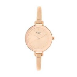 Titan Raga 2575WM01 Viva Rose Gold Dial Metal Strap Quartz Women's Watch