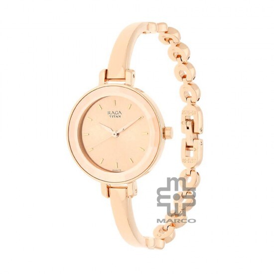 Titan Raga 2575WM01 Viva Rose Gold Dial Metal Strap Quartz Women's Watch