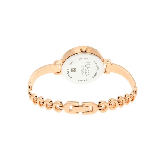 Titan Raga NS2575WM01 Viva Rose Gold Dial Metal Strap Quartz Women's Watch Titan Raga NS2575WM01 Viva Rose Gold Dial Metal Strap Quartz Women's Watch