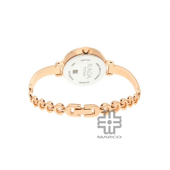 Titan Raga 2575WM01 Viva Rose Gold Dial Metal Strap Quartz Women's Watch