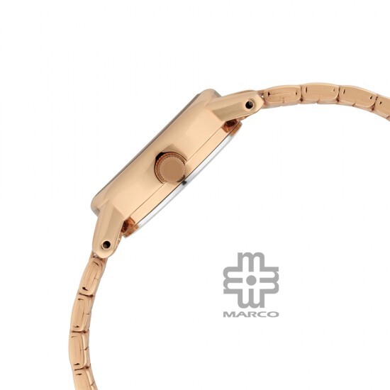 Titan Quartz 2593WM02 Rose Gold Dial Metal Strap Quartz Women's Watch