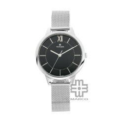 Titan Workwear NS2617SM01 Black Dial Stainless Steel Mesh Strap Quartz Women's Watch