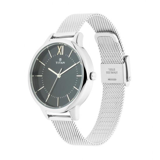 Titan Workwear NS2617SM01 Black Dial Stainless Steel Mesh Strap Quartz Women's Watch Titan Workwear NS2617SM01 Black Dial Stainless Steel Mesh Strap Quartz Women's Watch