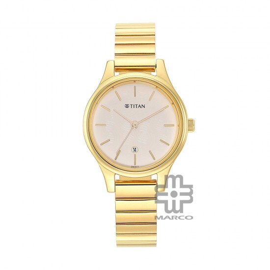 Titan Karishma NS2679YM01 Beige Dial Golden Stainless Steel Strap Quartz Women's Watch Titan Karishma NS2679YM01 Beige Dial Golden Stainless Steel Strap Quartz Women's Watch