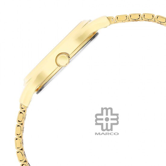Titan Karishma 2679YM01 Beige Dial Golden Stainless Steel Strap Quartz Women's Watch