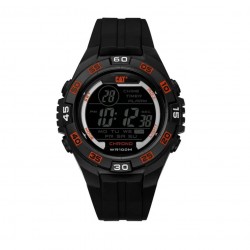 Caterpillar DIGIMAX OC-167-21-142 DIGITAL BLACK ORANGE DIAL BLACK PU STRAP MEN WATCH