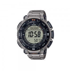 Casio Protrek PRG-340T-7 Silver Titanium Band With Stainless Steel Clasp Men Watch