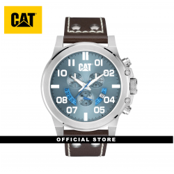 CAT CHICAGO CHRONO PS-143-35-338 BROWN LEATHER STRAP MEN WATCH