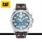 CAT CHICAGO CHRONO PS-143-35-338 BROWN LEATHER STRAP MEN WATCH