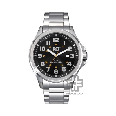 CAT OPERATOR 48MM 1.2 PU-141-11-117 Silver Stainless Steel Analog Watch | 10 ATM | 45MM | 2Y Warranty