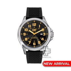 CAT OPERATOR 48MM 1.2 PU-141-21-117 Black Silicone Analog Watch | 10 ATM | 45MM | 2Y Warranty