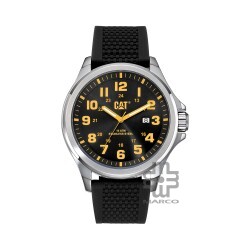 CAT OPERATOR 48MM 1.2 PU-141-21-117 Black Silicone Analog Watch | 10 ATM | 45MM | 2Y Warranty