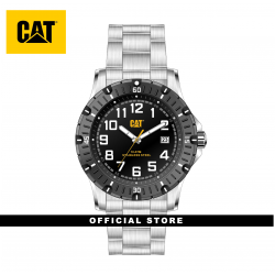 CAT PV1 DATE PV-141-11-111 SILVER STAINLESS STEEL STRAP MEN WATCH