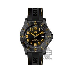 CAT PV1 DATE PV-161-21-117 Black Silicone Band Analog Watch | 10 ATM | 44MM | 2Y Warranty