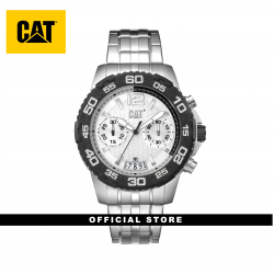 CAT DRIVE CHRONO PW-143-11-222 SILVER STAINLESS STEEL STRAP MEN WATCH