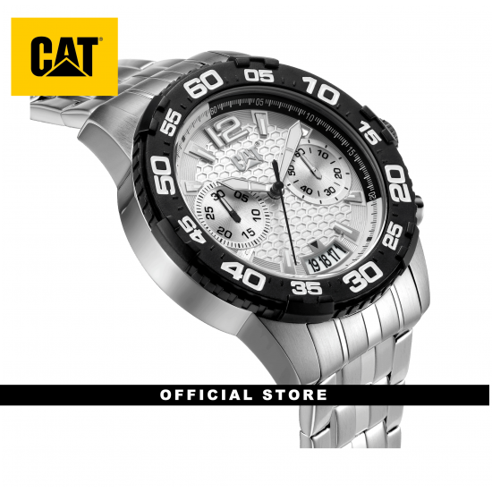 CAT DRIVE CHRONO PW-143-11-222 SILVER STAINLESS STEEL STRAP MEN WATCH CAT DRIVE CHRONO PW-143-11-222 SILVER STAINLESS STEEL STRAP MEN WATCH