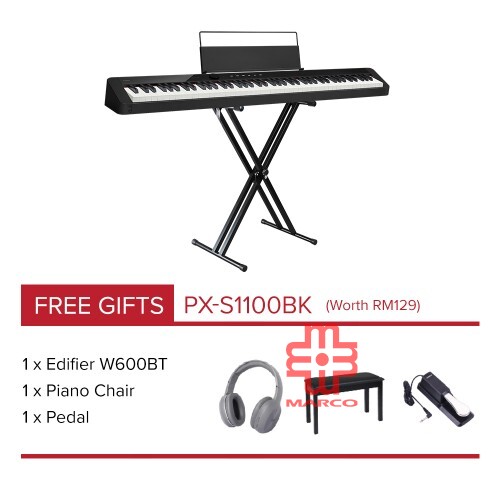 CASIO Privia Digital Piano PX-S1100BK Black (ProPortable Package)