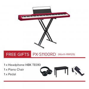 CASIO Privia Digital Piano PX-S1100RD Red (ProPortable Package)