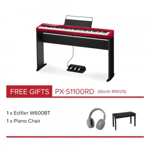 CASIO Privia Digital Piano PX-S1100RD Red (Full Package)