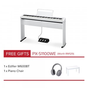 CASIO Privia Digital Piano PX-S1100WE White (Full Package)